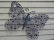 Butterfly-Delicate Grey Metal with Scroll Design Wings